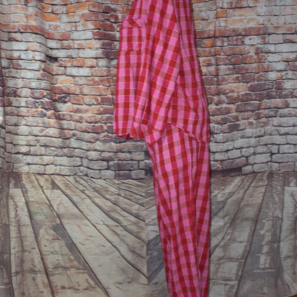 Victorias Secret XL Pajama Set Sleep Cotton Flannel Long Sleeve Plaid - Picture 8 of 12